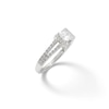 Thumbnail Image 1 of 5mm Princess-Cut Cubic Zirconia Split Shank Ring in Sterling Silver