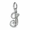 Thumbnail Image 0 of Cubic Zirconia Cursive "J" Charm in Sterling Silver