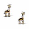 Thumbnail Image 0 of Child's Enamel Giraffe Stud Earrings in Sterling Silver