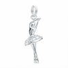 Thumbnail Image 1 of Cubic Zirconia Ballerina Dangle Charm in Sterling Silver