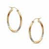 25mm Hoop Earrings in 10K Tri-Tone Gold