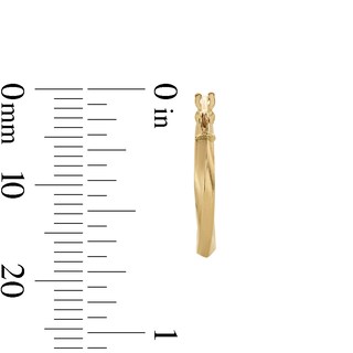 2 x 16mm Twist Hoop Earrings in 10K Gold