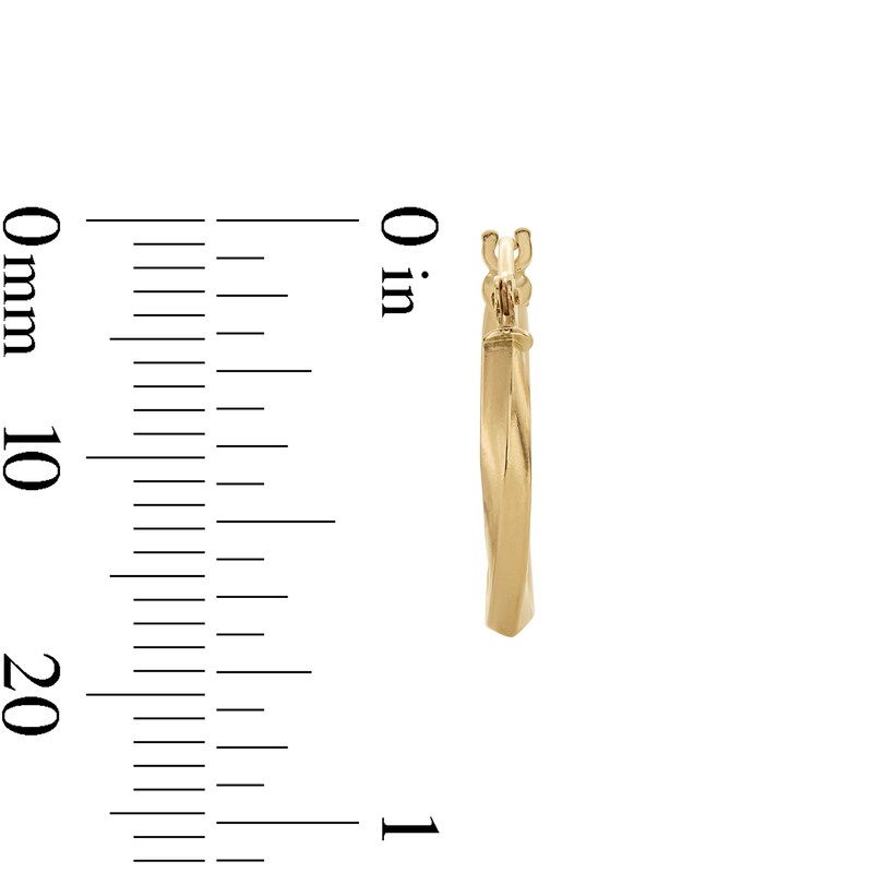 Main Image 6 of 2 x 16mm Twist Hoop Earrings in 10K Gold