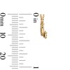 Thumbnail Image 3 of Cubic Zirconia Heart Hoop Earrings in 10K Gold