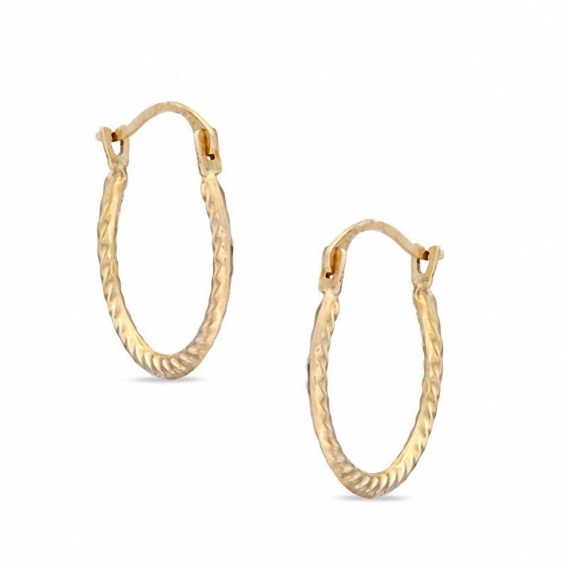 Hoop Earrings 10Kt Gold Baby Twisted Hoop Earrings Hoop Earrings 10Kt Gold Baby Twisted Hoop Earrings