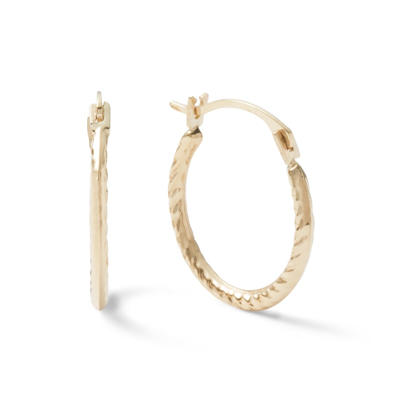 Twist Hoop Earrings in 10K Gold