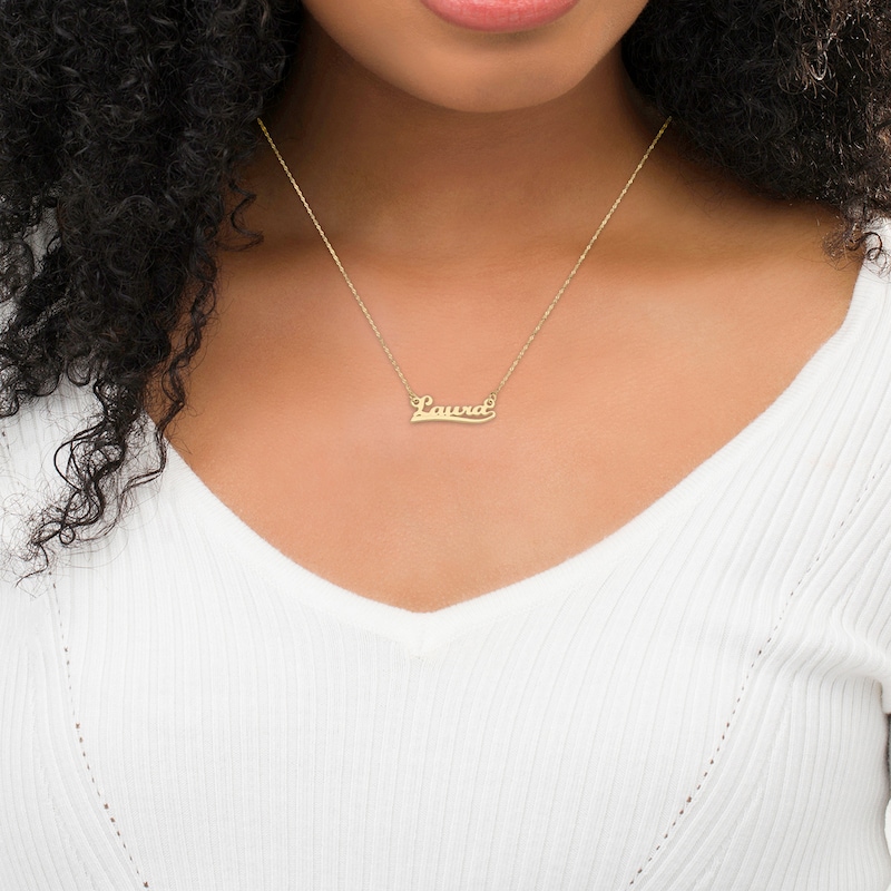 Main Image 2 of Script Name Necklace in 10K Gold (10 Characters)