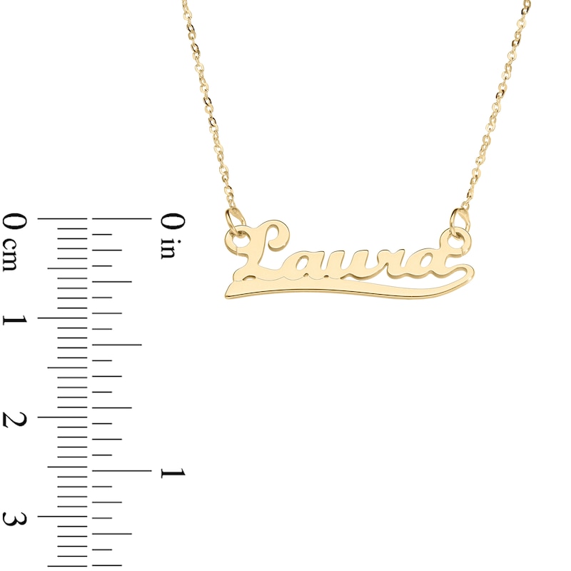 Script Name Necklace in 10K Gold (10 Characters)