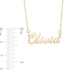 Thumbnail Image 3 of Script Name Necklace in 10K Gold (1 Line)