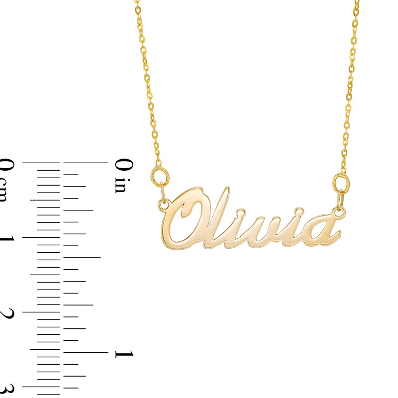 Script Name Necklace in 10K Gold (1 Line)