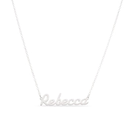 Script Name Necklace in Sterling Silver (11 Characters)