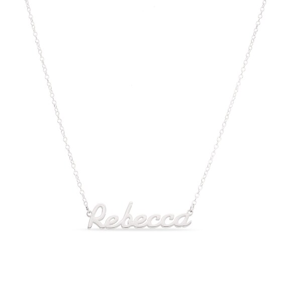 Script Name Necklace in Sterling Silver (11 Characters)