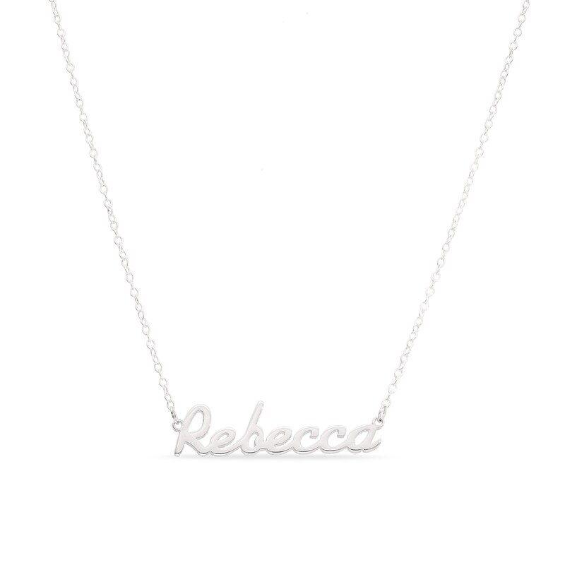 Script Name Necklace in Sterling Silver (11 Characters)