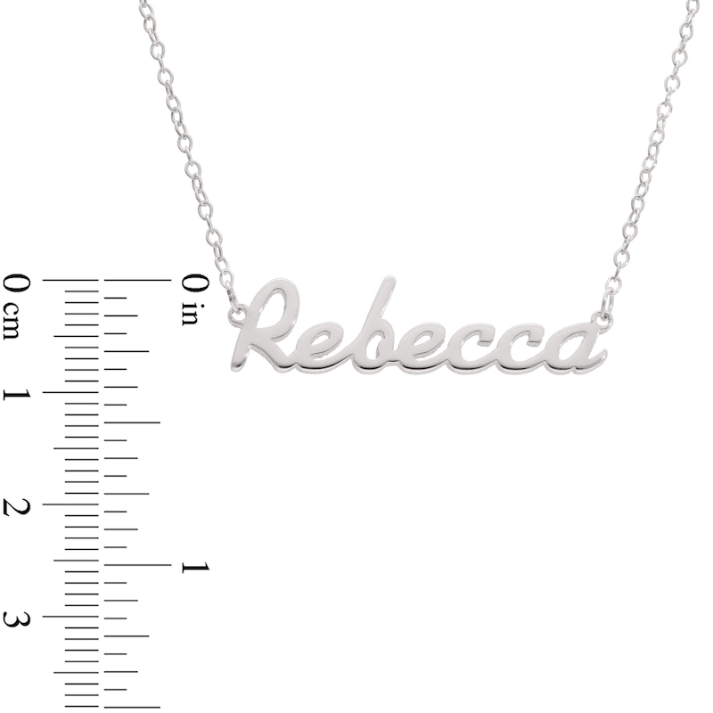 Script Name Necklace in Sterling Silver (11 Characters)