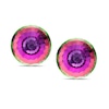 8mm Iridescent Glass Ball Stud Earrings in Sterling Silver