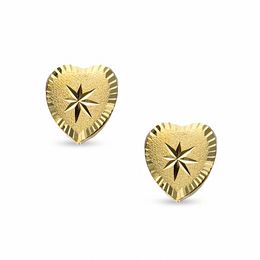 Child's Heart Stud Earrings in 10K Gold