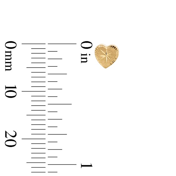 Child's Heart Stud Earrings in 10K Gold