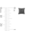 Thumbnail Image 2 of Black Cubic Zirconia Concave Square Stud Earrings in Sterling Silver with Black Rhodium