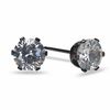 Thumbnail Image 0 of 6mm Cubic Zirconia Earrings in Black IP Stainless Steel