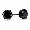 Thumbnail Image 1 of 8mm Black Cubic Zirconia Stud Earrings in Black IP Stainless Steel
