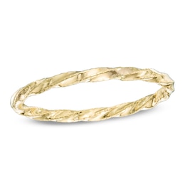 Twisted Thumb Ring in 10K Gold - Size 10