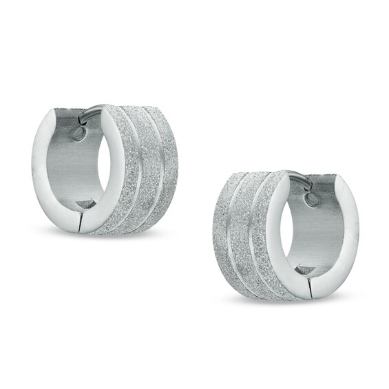 Huggie Hoop Earrings in Stainless Steel