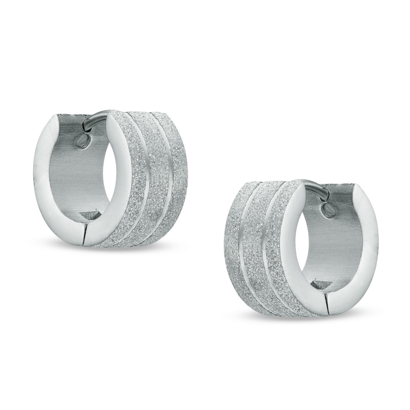 Huggie Hoop Earrings in Stainless Steel