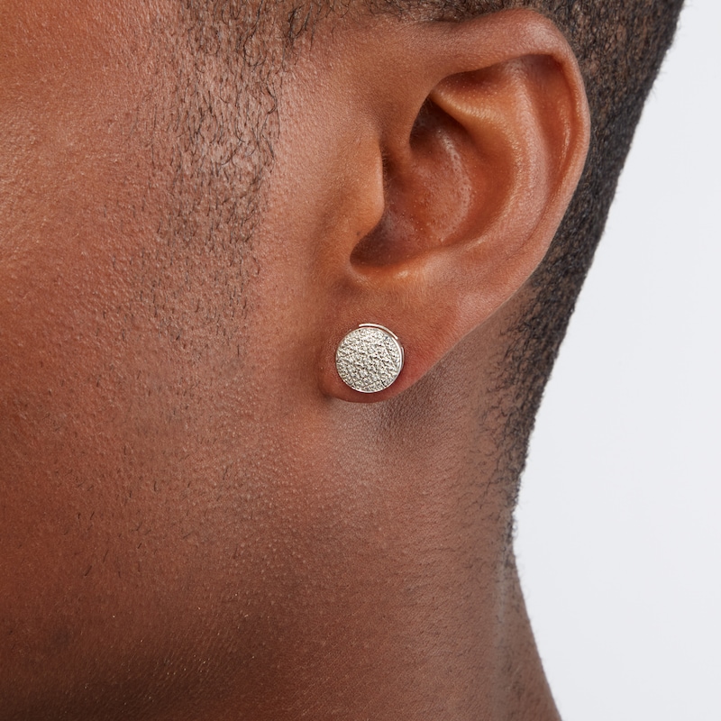 Diamond Accent Round Stud Earrings in Sterling Silver