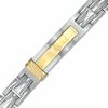 Thumbnail Image 1 of Diamond Accent ID Bracelet in Two-Tone Stainless Steel - 8.5"