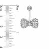 Thumbnail Image 2 of 014 Gauge Bow Belly Button Ring with Crystals in Stainless Steel