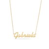 Script Name Necklace in 10K Gold (10 Characters)