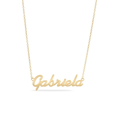 Script Name Necklace in 10K Gold (10 Characters)