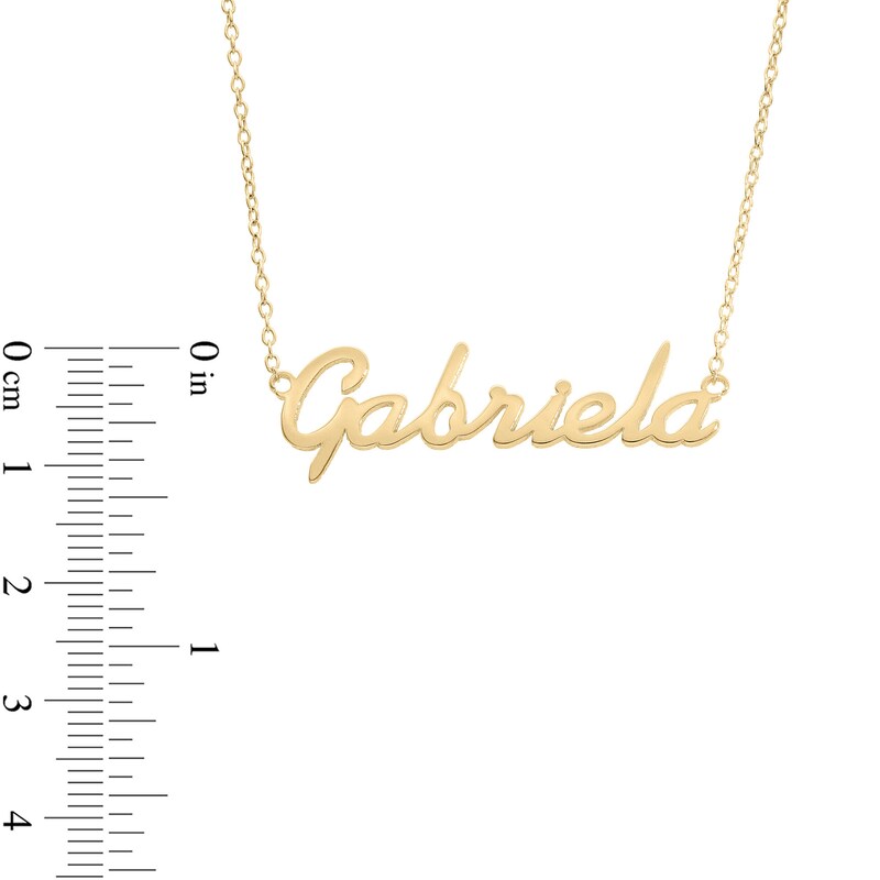 Script Name Necklace in 10K Gold (10 Characters)