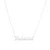 Thumbnail Image 1 of Sterling Silver Script Name Rolo Necklace - 17.25"
