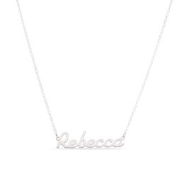Script Name Necklace in Sterling Silver (11 Characters)