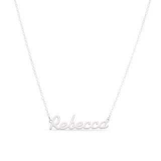 Sterling Silver Script Name Rolo Necklace - 17.25"