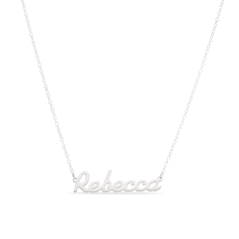 Sterling Silver Script Name Rolo Necklace - 17.25"