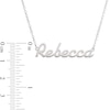 Thumbnail Image 3 of Sterling Silver Script Name Rolo Necklace - 17.25"