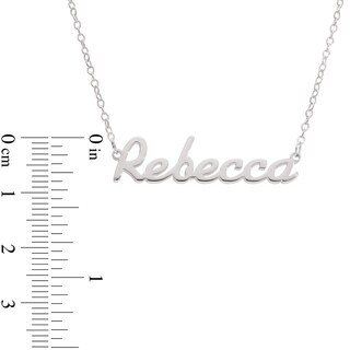 Sterling Silver Script Name Rolo Necklace - 17.25"