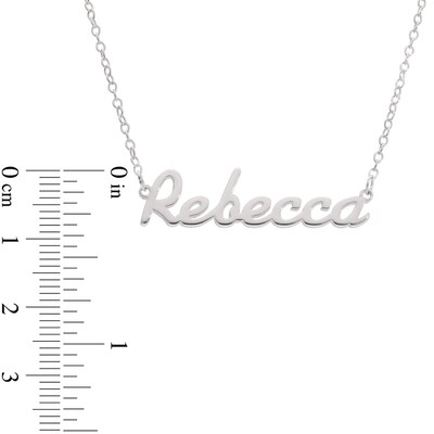 Sterling Silver Script Name Rolo Necklace - 17.25"