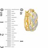Thumbnail Image 2 of Diamond Accent Basket Weave Necklace, Bracelet and Earrings Set in Bronze and 18K Gold Plate