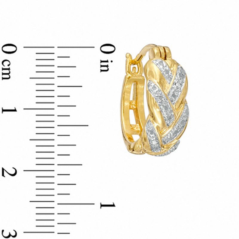 Main Image 2 of Diamond Accent Basket Weave Necklace, Bracelet and Earrings Set in Bronze and 18K Gold Plate