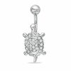 Thumbnail Image 1 of 014 Gauge Belly Button Ring with Crystals in Stainless Steel