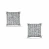 Thumbnail Image 1 of 1/5 CT. T.W. Diamond Square Stud Earrings in Sterling Silver