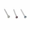 Thumbnail Image 1 of 022 Gauge Nose Stud Set with Multi-Colored Crystals in Sterling Silver