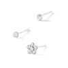 Thumbnail Image 0 of 022 Gauge Crystal Nose Stud Set in Semi-Solid Sterling Silver