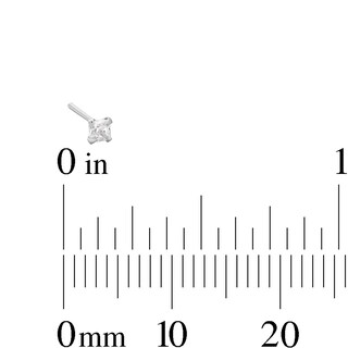 Semi-Solid Sterling Silver CZ Nose Stud Set
