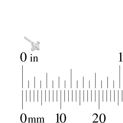 Semi-Solid Sterling Silver CZ Nose Stud Set