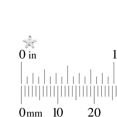 Semi-Solid Sterling Silver CZ Nose Stud Set