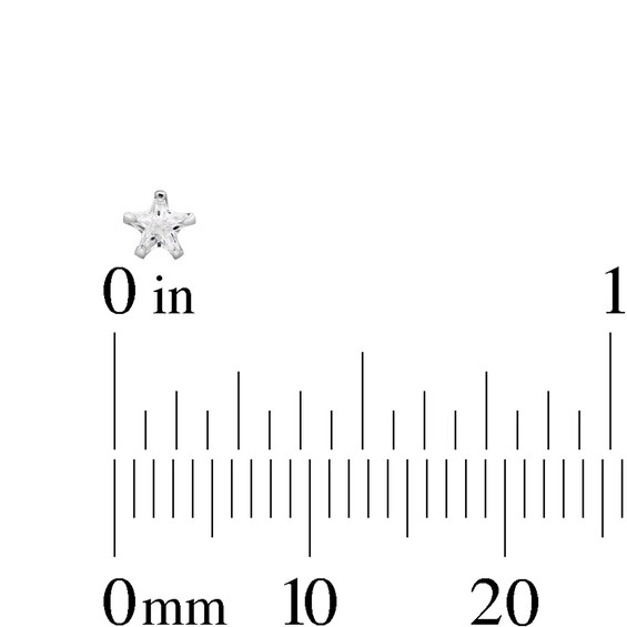 Semi-Solid Sterling Silver CZ Nose Stud Set